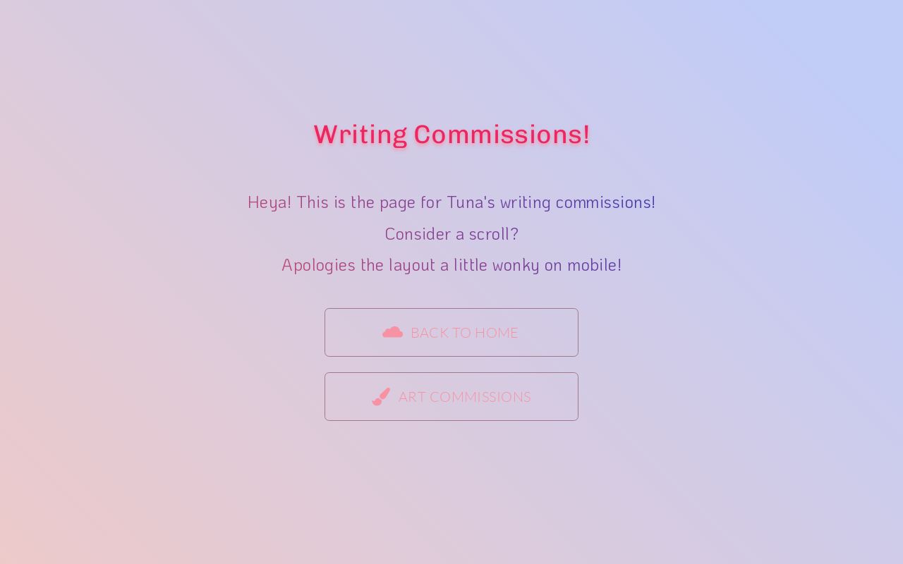 Writing commissions